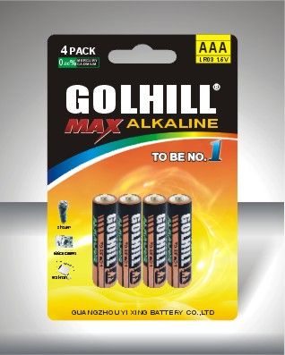 Alkaline Battery AAA Size 1.5V Lr03 Am-4