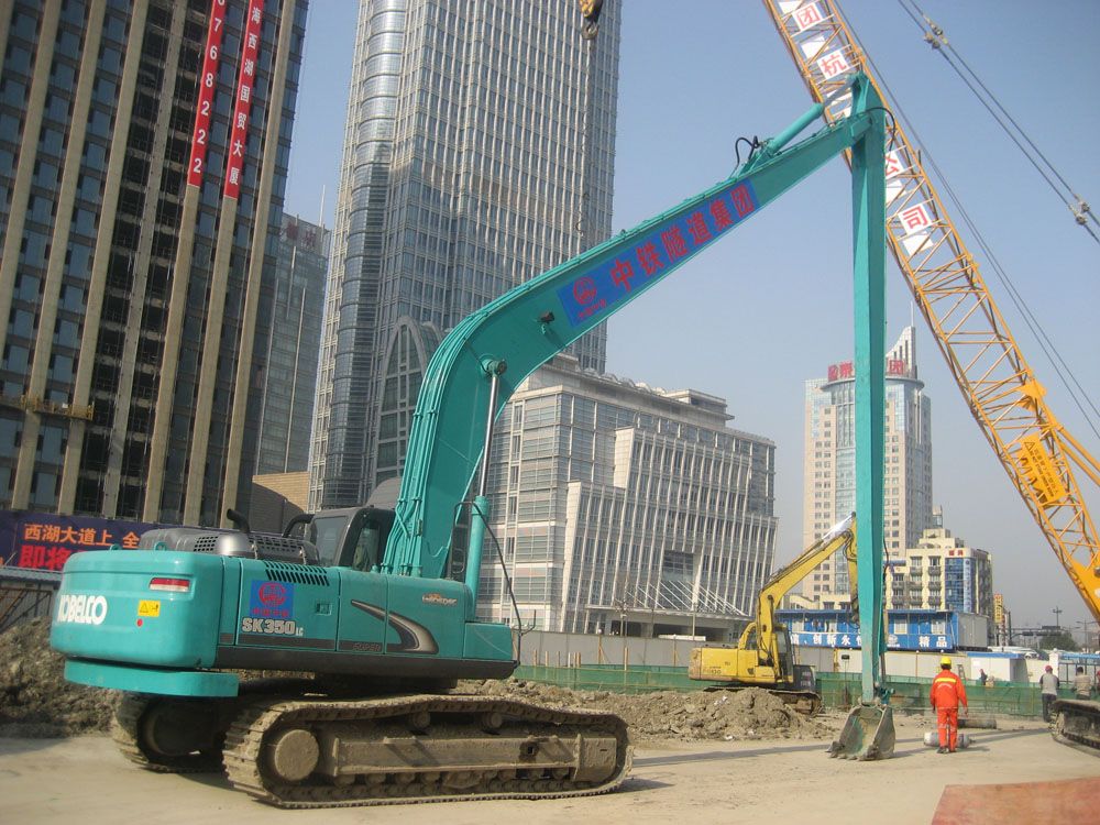 excavator long boom and arm