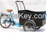 CE approved Europe 3 Wheel denish bakfiets/ family Electric Cargo Bikes for children