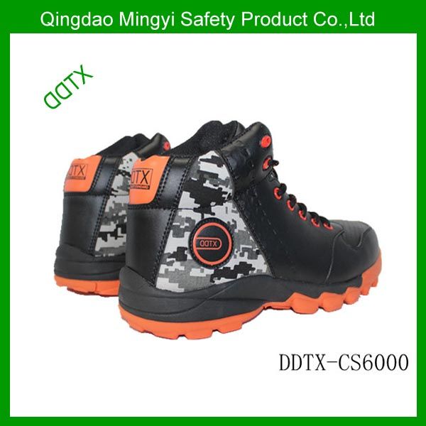 Genuine leather steel toe and steel plate Industrial safety shoes
