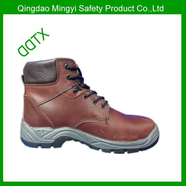Best Selling High Quality Crazy Horse Leather PU Injection Steel Toe Safety Shoes