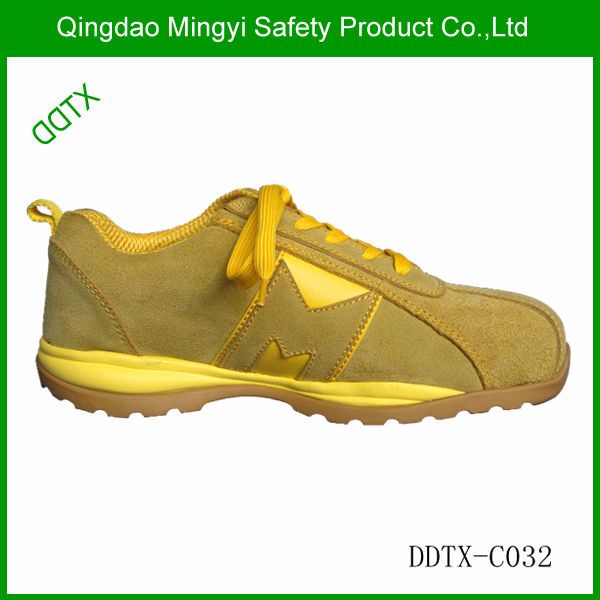 Lightweight Suede Cow Leather Men Outdoor Sporty Safety Shoe