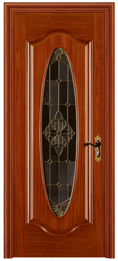 solid interior wood door with glass