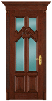 wood composite door with glass