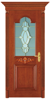 wood composite door with glass