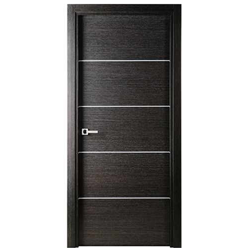 pvc plastic interior wooden door with different types of zinc alloy handles