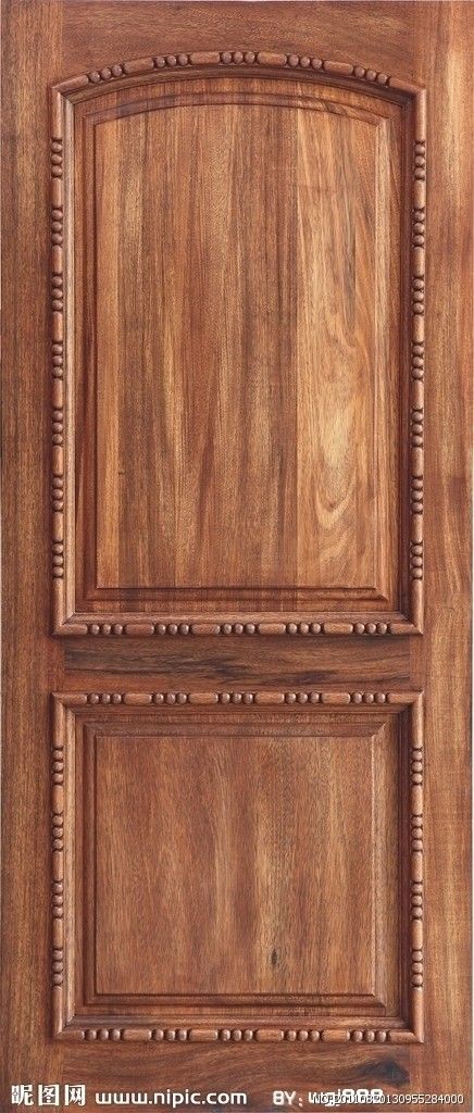 solid wooden door with glass 