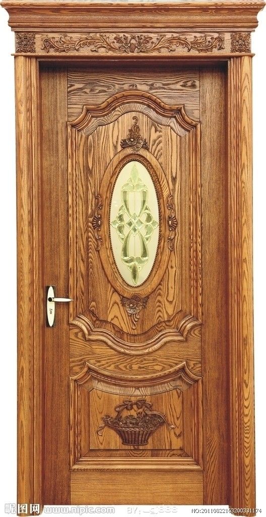 solid wooden door  with perfect handle; PVC door;