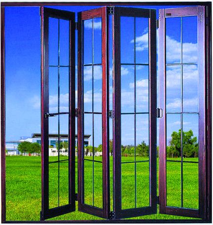frame elegant appearance aluminum wood folding door