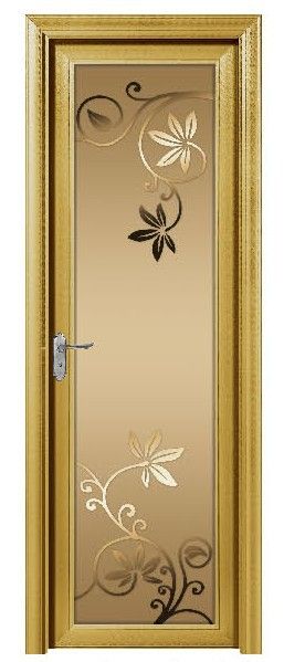 aluminum interior frosted glass bathroom door