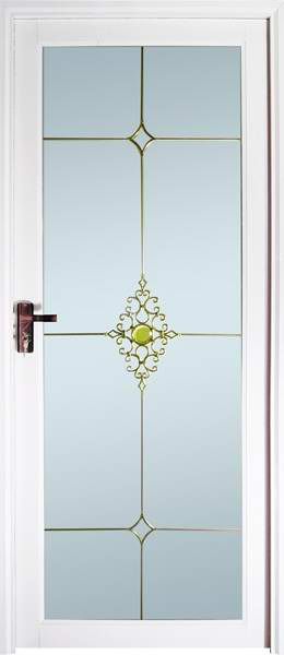 aluminum interior frosted glass bathroom door