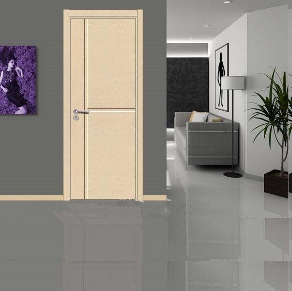 popular flush interior MDF PVC door/kitchen door/room door/toliet door with glass