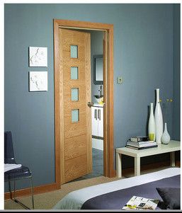 Prehung exterior door with glass