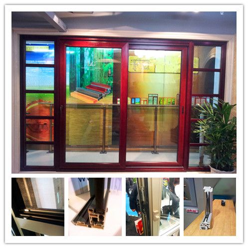 Tempered Glass Aluminum Casement Windows,Wood Frame Aluminum Window And Door