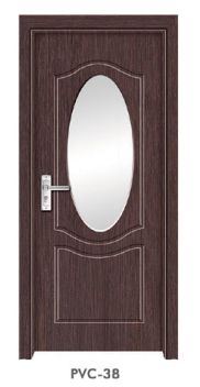 Best Price MDF Door with PVC Veneer (with frosted glass)