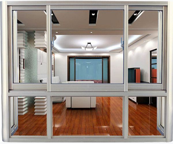 Aluminium Sliding Window Exterior And Interior Frame , Sliding Windows,Office Sliding Glass Window