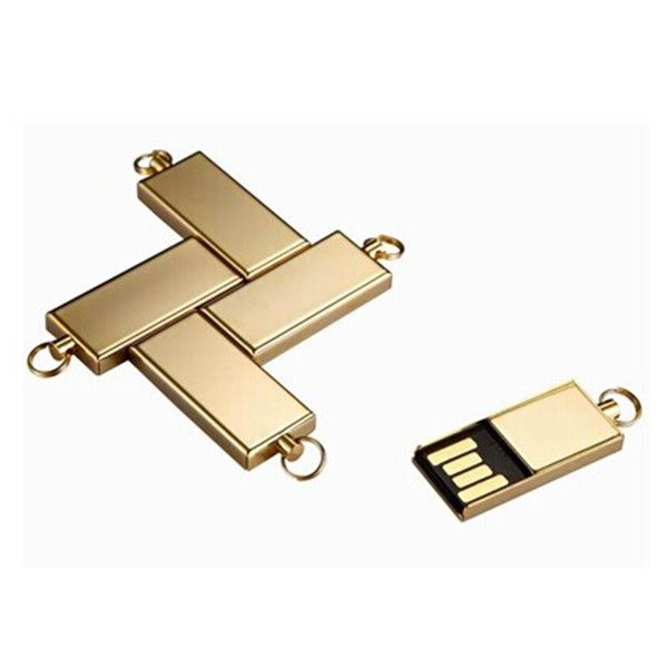 Mini metal design custom usb flash drive with key ring