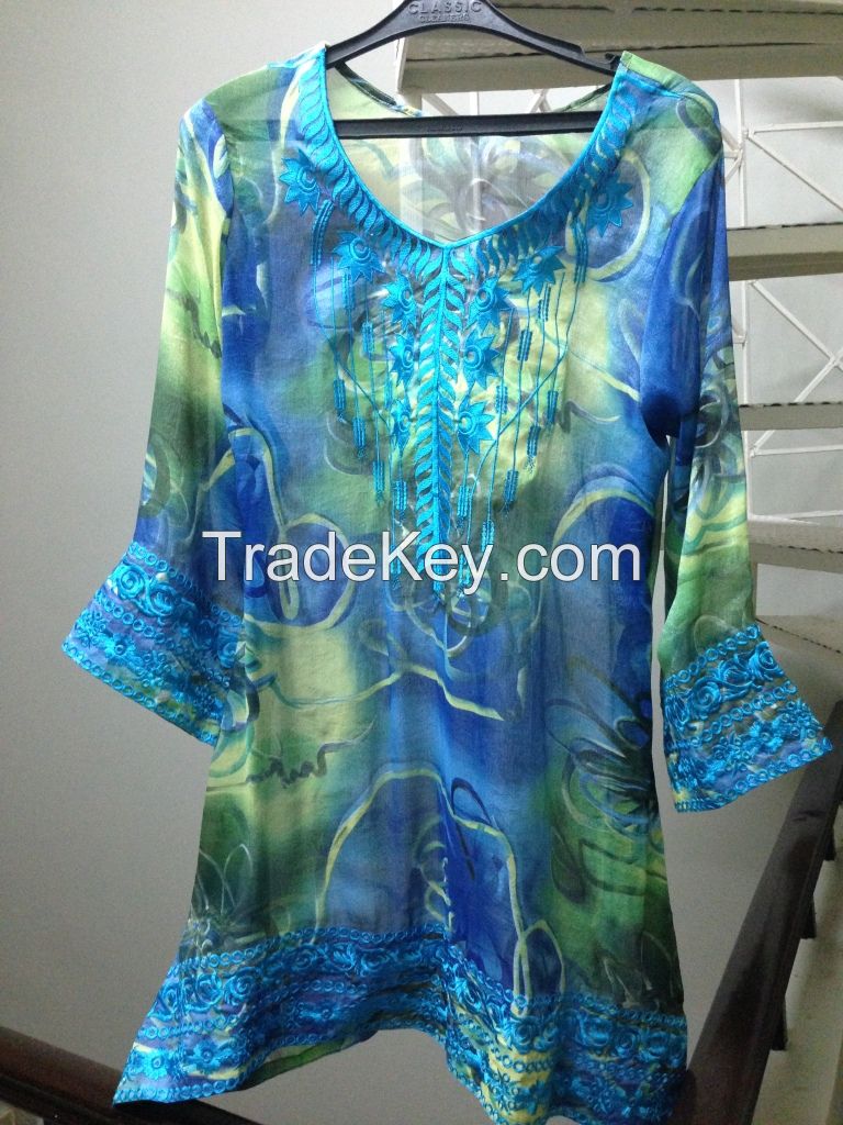 OEM Georgette Beach Embroidered Tunic