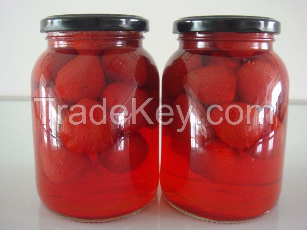 canned strawberry in light syrup