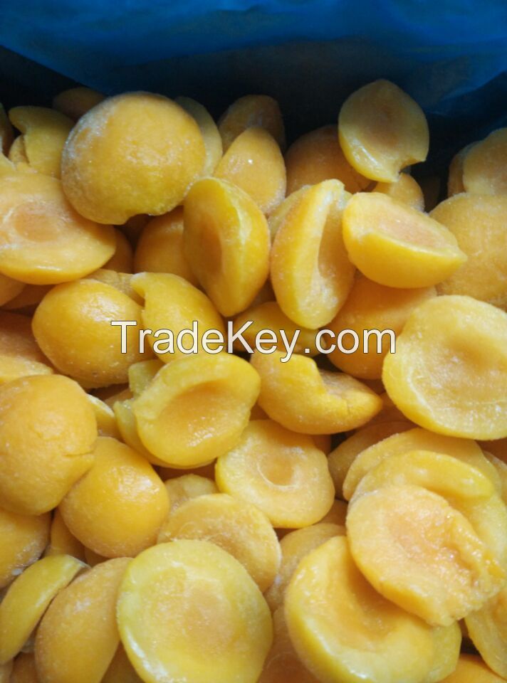 Frozen apricot halves