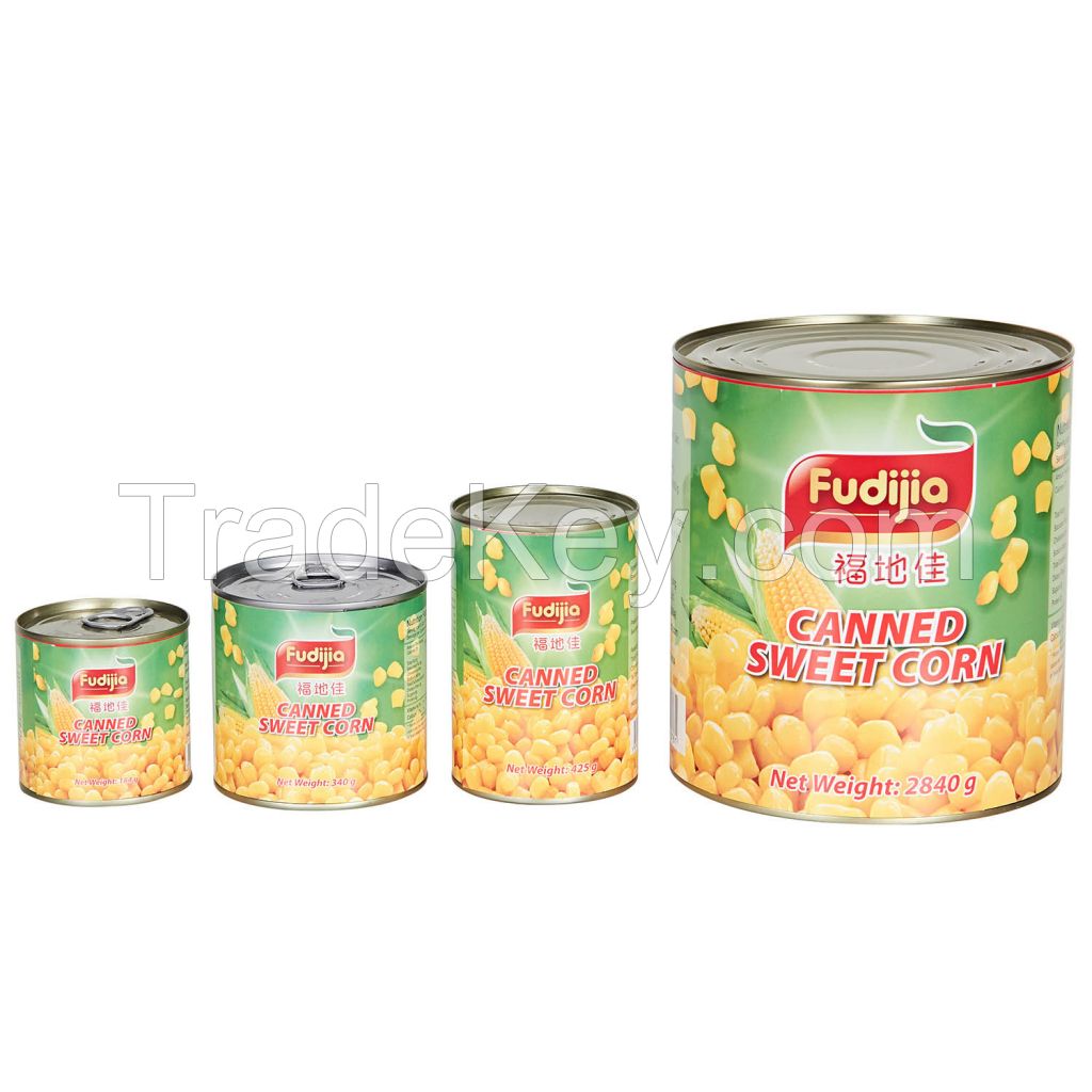 Canned Fresh Sweet Corn 425g in Easy Open Lid Hot Selling Canned Food From China