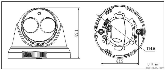 HIKVISION 720TVL PICADIS and EXIR Mini Dome Camera DS-2CE56C2P-IT3