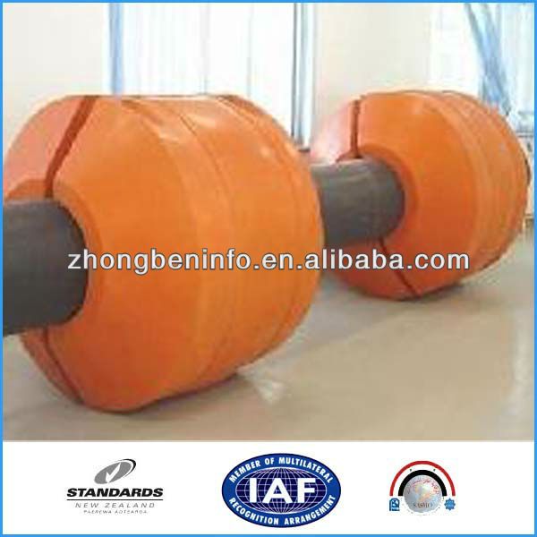 HDPE pipe floats with dredging pipeline, pipe float with hdpe dredge pipe