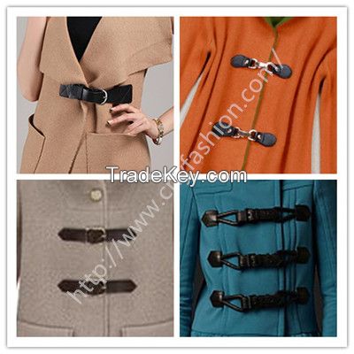 Toggle button with leather cord for coats customized design available