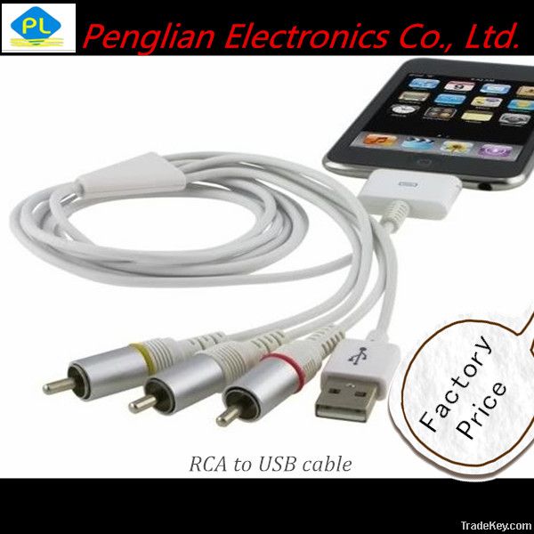 High quality Micro USB to RCA Audio Video Cable