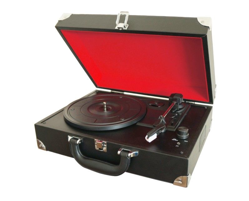 3-Speed Portable Suitcase Turntable Record Player Vinyl/LP