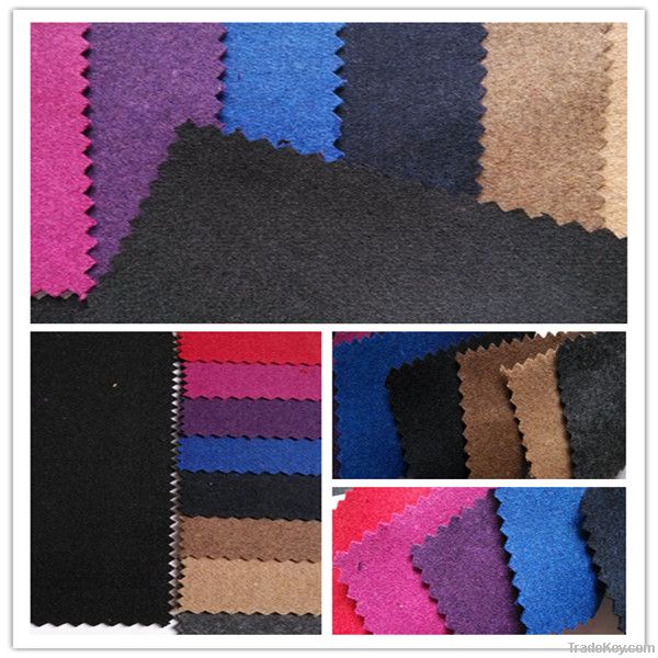 2014 hot sell stock melton wool fabric