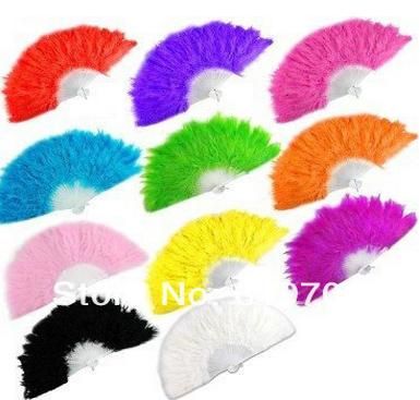 Elegant Large Feather Folding Hand Fan For Wedding Party Birthday Christmas Anniversary favors