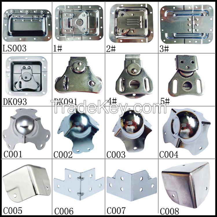 Flight case hardware butterfly latch lock / ball corners / handles