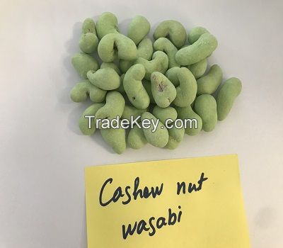 Wasabi coated cashew nut