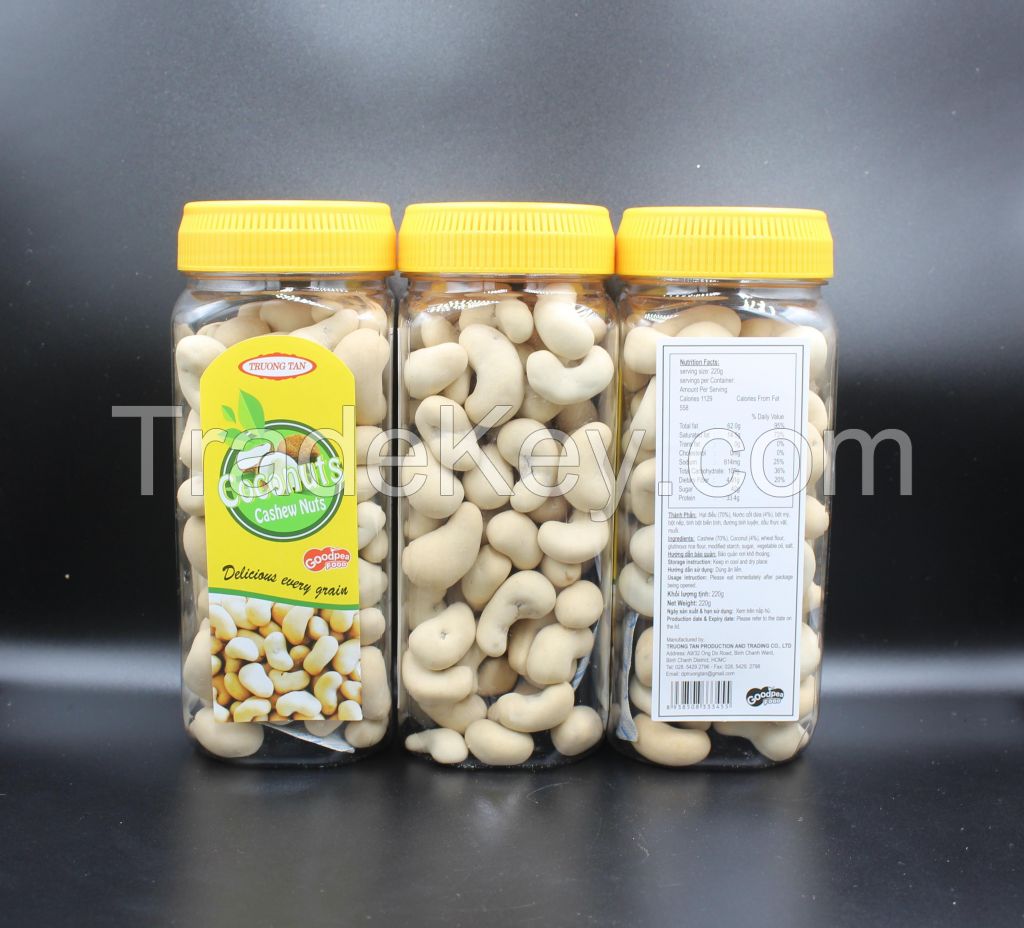 Coated cashew nut with coconut juice