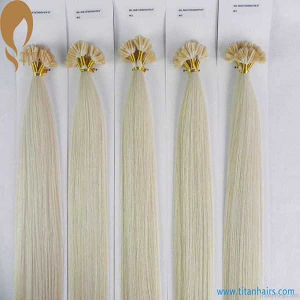 Free shipping remy  Brazilian human hair pre bonded hair extension613#