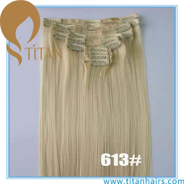 alibaba express fashion 100%human hair extension Indian hair clip in hair extension  