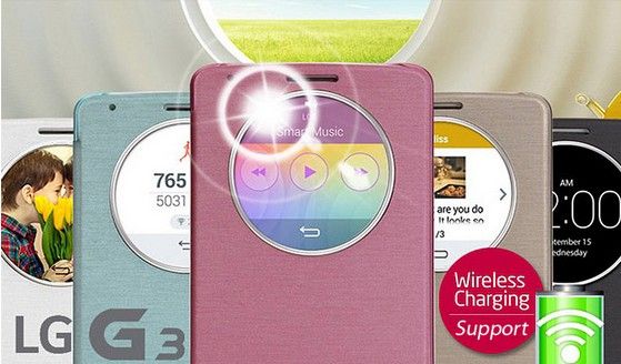Quick Circle case for lg g3 case with wireless charging nfc