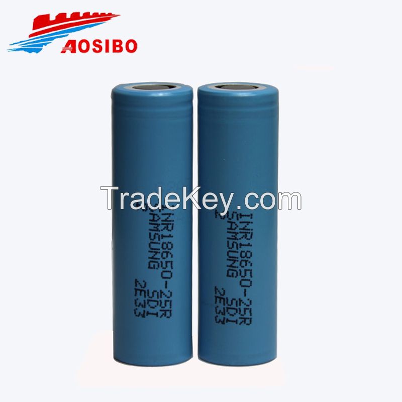 3.7v 18650 battery for e-cig 2500mah 20A high discharge from South Korean