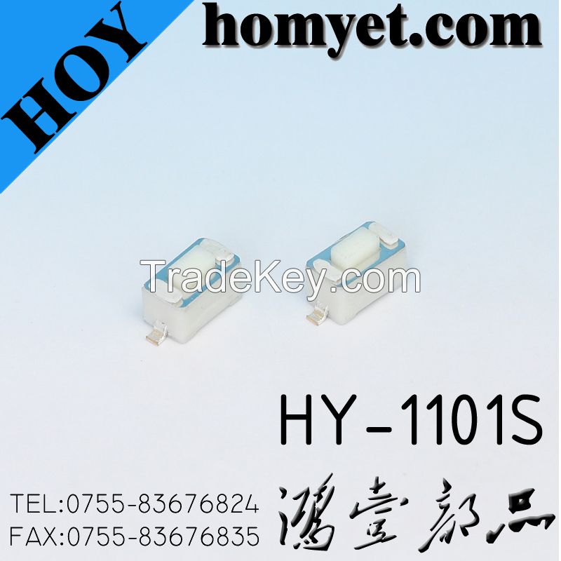 High Quality SMD Tact Switch for 3*6*4.3mm Square Button 2 Pin (HY-1101S)