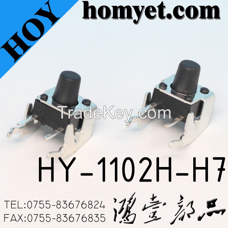 Tact Switch with Registration Mast Round Handle 6*6*7mm (DIP)