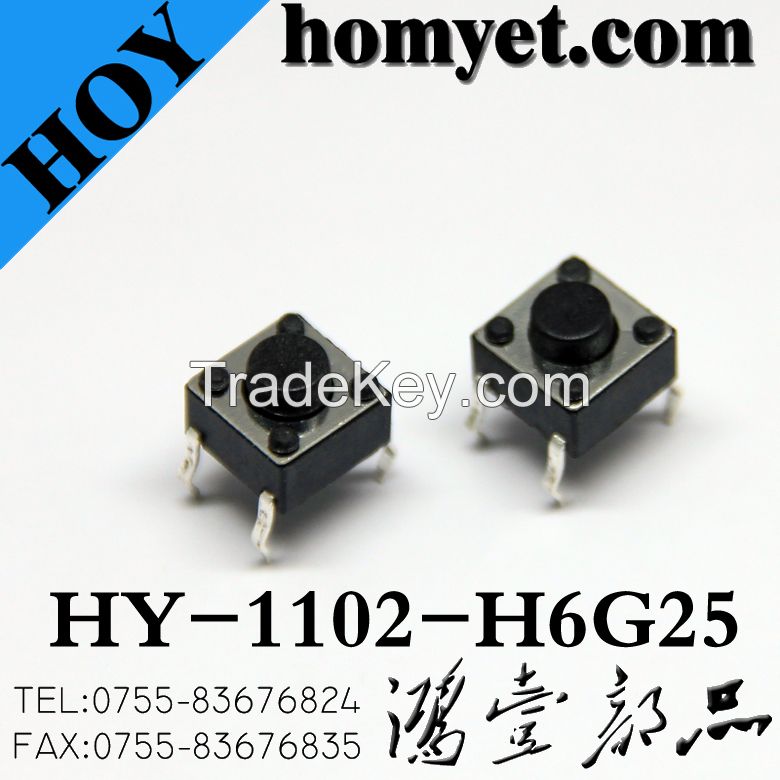 Tact Switch with Round Handle Environmental Protection (HY-1102-H6G25)