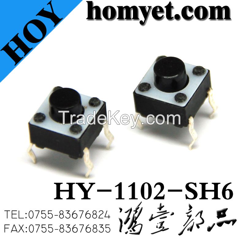 High Quality DIP Tact Switch with 6*6*6mm 4pin (HY-1102-SH6)