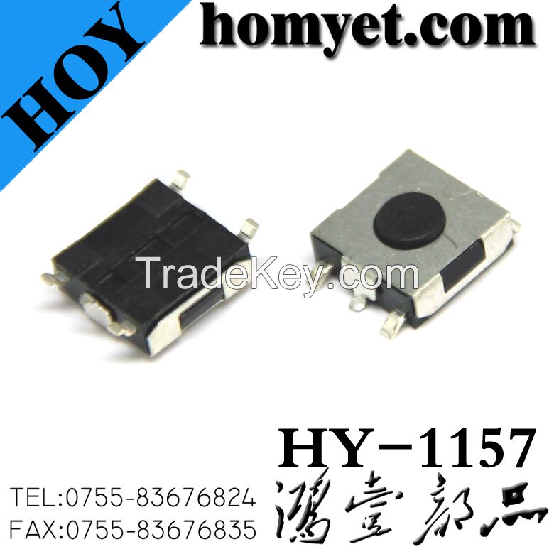 China Manufacturer Tactile Switch Tact Switch with 6.2*6.2*3.1mm 5pin Round Button (SMD)