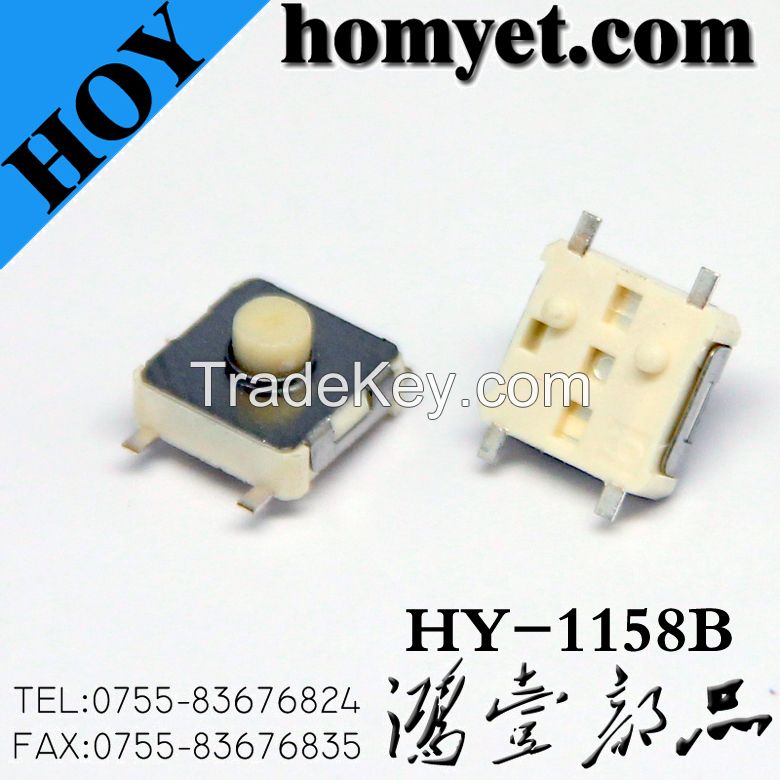 Manufacturers Four Pin Tact Switch with 6.5*6.5mm SMD Switch with Registration Mast
