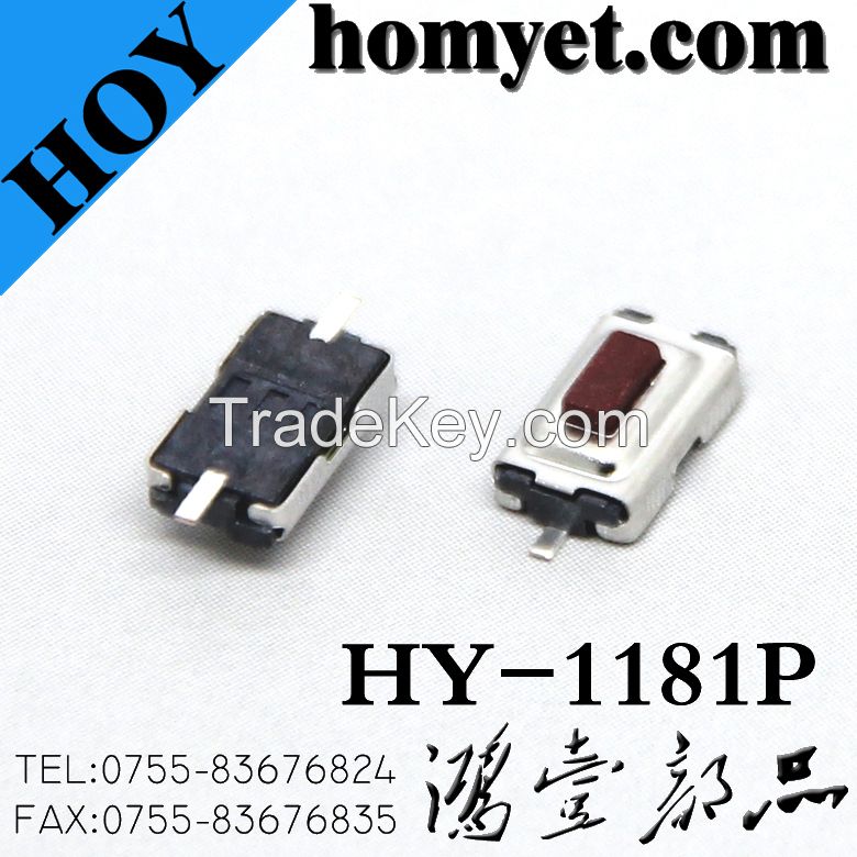High Quality 3*6*2.5mm Tact Switch with 2pin SMD (HY-1181P)