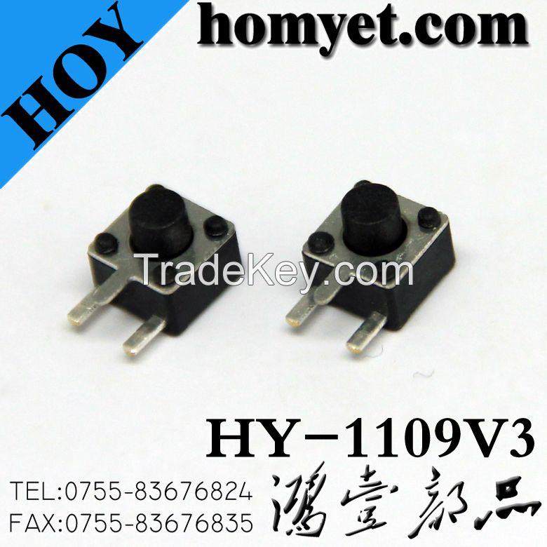 3 Pins Tact Switch Side Round Button Switch 4.5*4.5*3.8mm Push button Switch DIP Type(HY-1109V3)