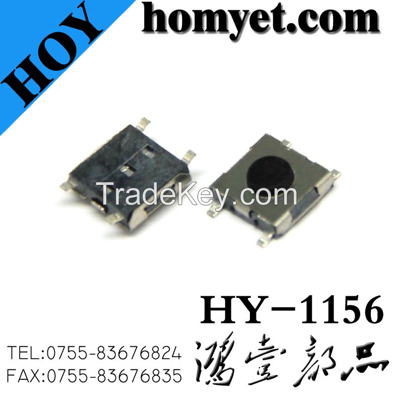 China Manufacturer SMD Tact Switch/Tacile Switch with 4.5*4.5mm Round Button 4pin (HY-1156)