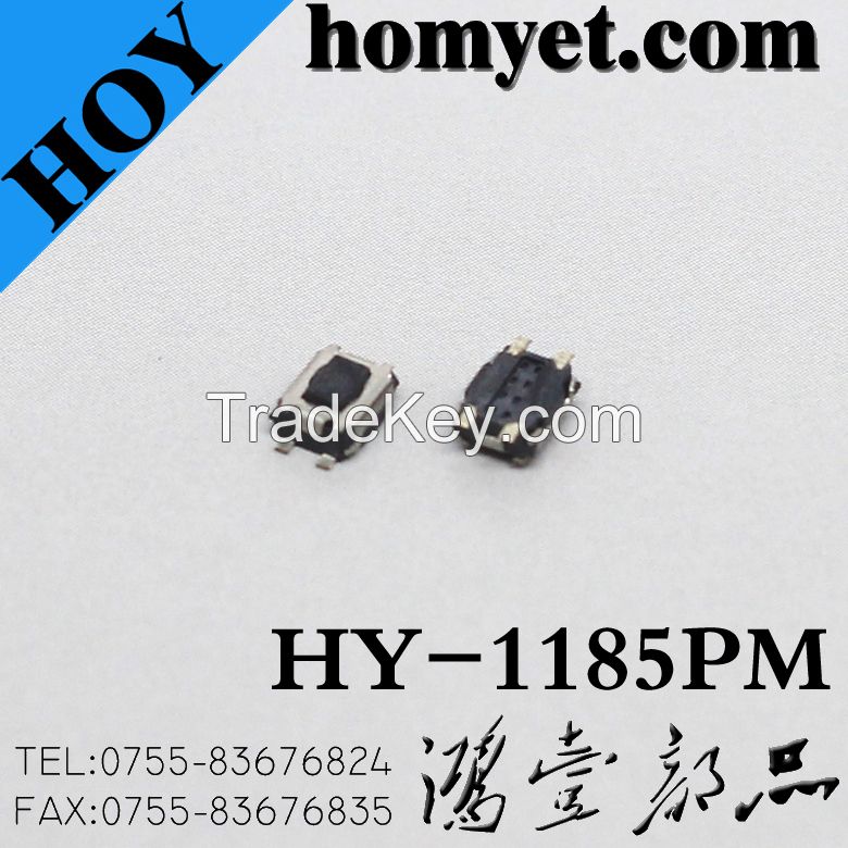 High Quality Tact Switch with 3.5*4.6*2.5mm Four Pin Black Base White Button SMD