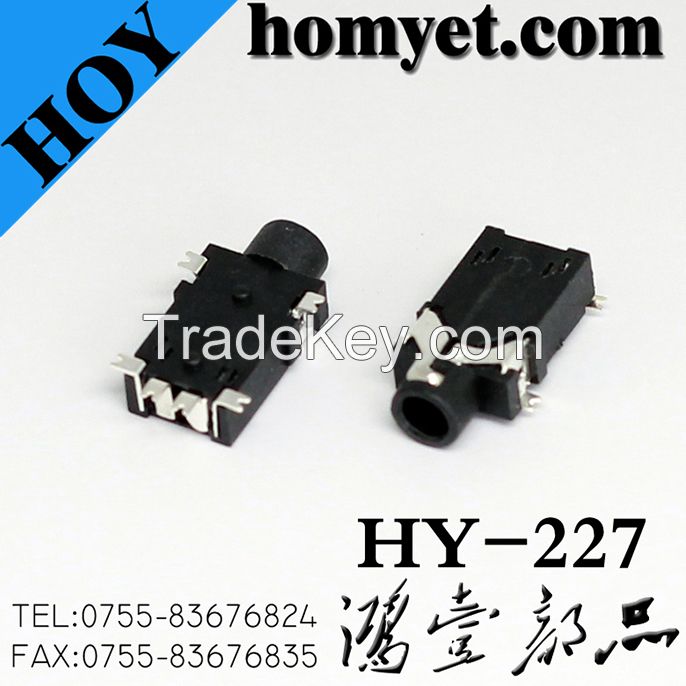 2.5mm Phone Jack Connector with SMT Type 6pin Registration Mast